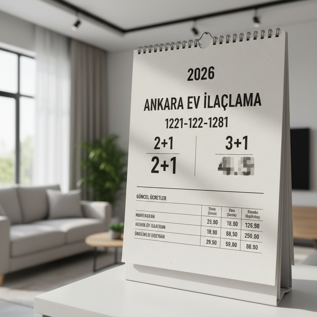 Ankara Ev İlaçlama Fiyatları 2026 | 2+1 – 3+1 Güncel Ücretler